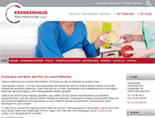 Tablet Screenshot of krankenhaus-wermelskirchen.de